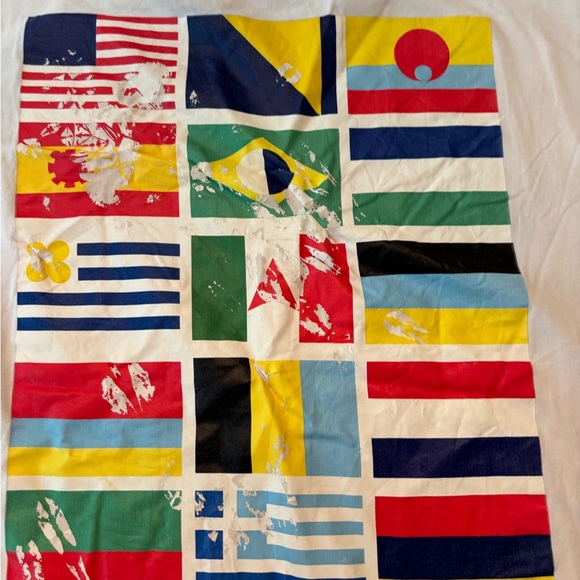 Women’s White Short Sleeve Tee flags country America Greece shirt world unisex - Picture 12 of 12